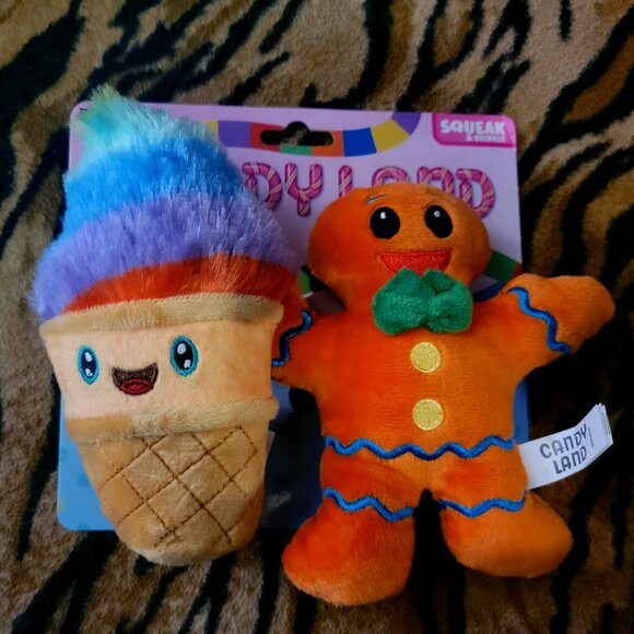 Dog Toy Candy Land Puppy Gingerbread and Cone 2 pack sm. New! - Picture 1 of 2